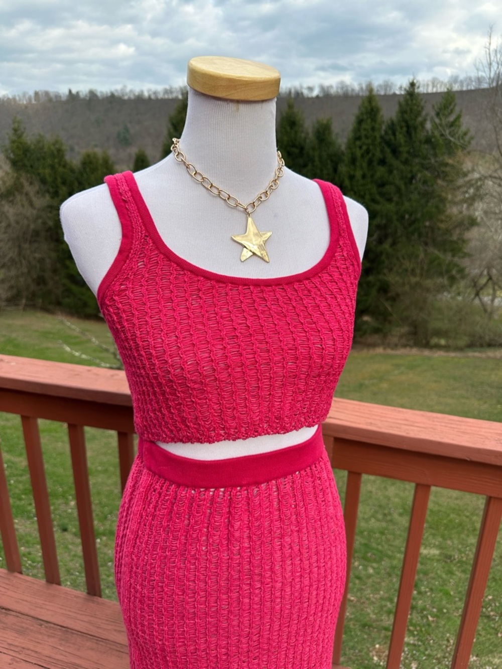 NEW! Free People Beach Havana Sweater Set Red/Pink - Picture 4 of 7
